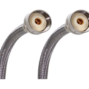 Fluidmaster 3/4 in. Hose X 3/4 in. D Hose 48 in. Braided Stainless Steel Washing Machine Supply Line