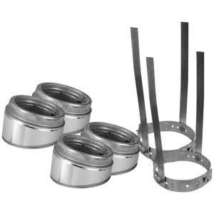 Selkirk 8 in. D X 8 in. D Adjustable 30 deg Stainless Steel Insulated Elbow Kit