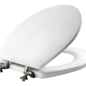 Bemis Round White Molded Wood Toilet Seat