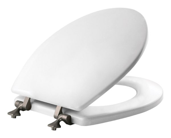 Bemis Round White Molded Wood Toilet Seat