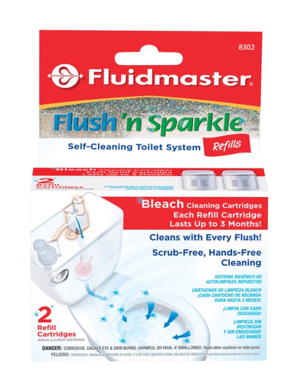 Fluidmaster Flush N' Sparkle No Scent Continuous Toilet Cleaning System Refill 2 Liquid