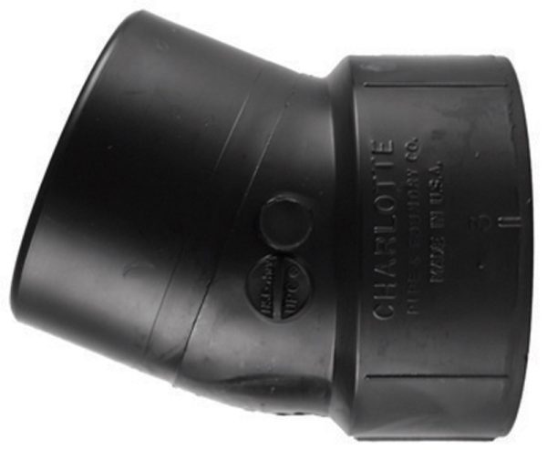 Charlotte Pipe 3 in. Slip X 3 in. D Hub ABS Elbow