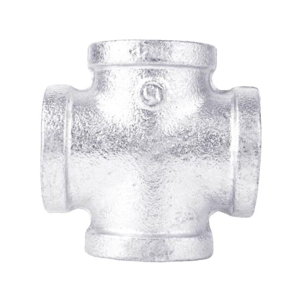STZ Industries 1 in. FIP each X 1 in. D FIP Galvanized Malleable Iron Cross