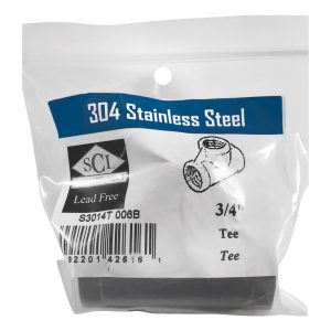 Smith-Cooper 3/4 in. FPT X 3/4 in. D FPT Stainless Steel Tee