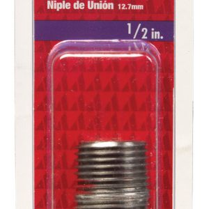 Smith-Cooper 1/2 in. MPT Stainless Steel Close Nipple
