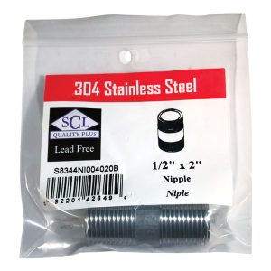 Smith-Cooper 1/2 in. MPT Stainless Steel 2 in. L Nipple