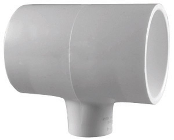 Charlotte Pipe Schedule 40 2 in. Slip X 2 in. D Slip PVC Reducing Tee