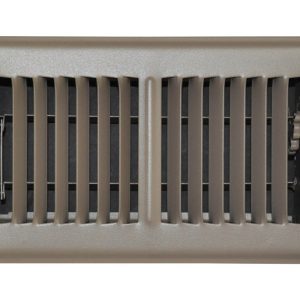 Tru Aire 4 in. H X 8 in. W 2-Way Powder Coat Brown Steel Floor Register