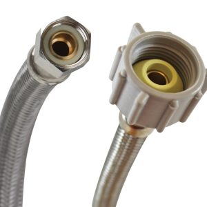 Fluidmaster 3/8 in. Compression X 7/8 in. D Ballcock 12 in. Braided Stainless Steel Supply Line