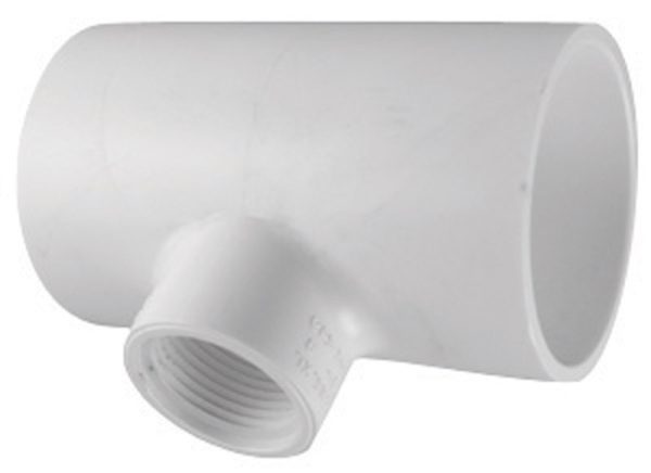 Charlotte Pipe Schedule 40 1 in. Slip X 1 in. D Slip PVC Reducing Tee