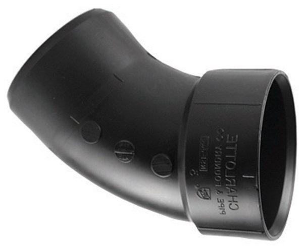 Charlotte Pipe 1-1/2 in. Hub X 1-1/2 in. D Spigot ABS 40 Degree Street Elbow