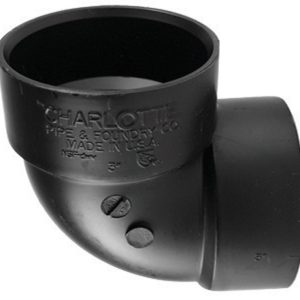 Charlotte Pipe 1-1/2 in. Hub X 1-1/2 in. D Hub ABS Elbow