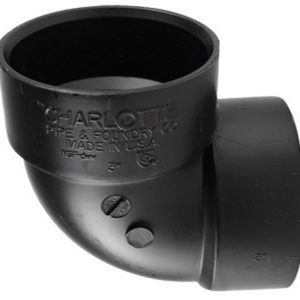 Charlotte Pipe 2 in. Hub X 2 in. D Hub ABS Elbow