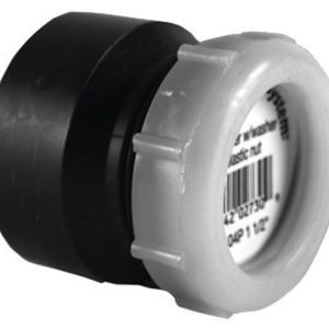 Charlotte Pipe 1-1/2 in. Hub X 1-1/2 in. D Spigot ABS Trap Adapter