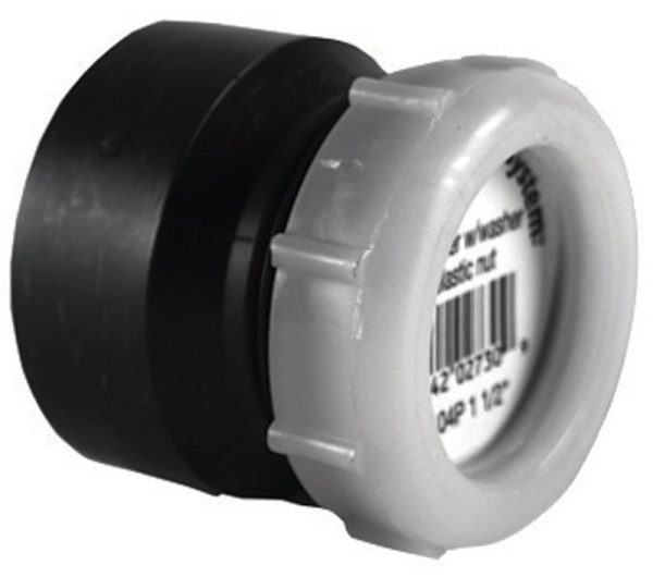 Charlotte Pipe 1-1/2 in. Hub X 1-1/2 in. D Spigot ABS Trap Adapter