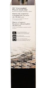 Delta 36 in. L ADA Compliant Peened Stainless Steel Grab Bar