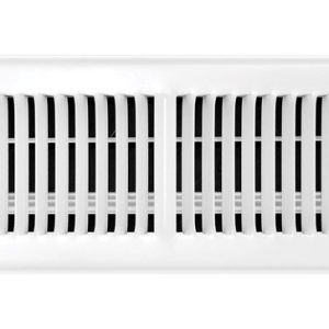 Tru Aire 4 in. H X 14 in. W 2-Way Powder Coat White Steel Floor Register