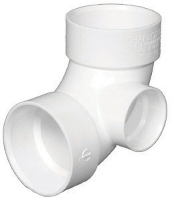 Charlotte Pipe Schedule 40 3 in. Hub X 3 in. D Hub PVC Elbow