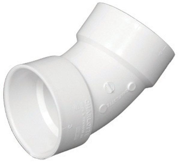 Charlotte Pipe Schedule 40 1-1/2 in. Hub X 1-1/2 in. D Hub PVC 45 Degree Elbow
