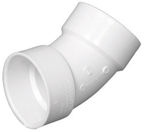 Charlotte Pipe Schedule 40 3 in. Hub X 3 in. D Hub PVC 45 Degree Elbow