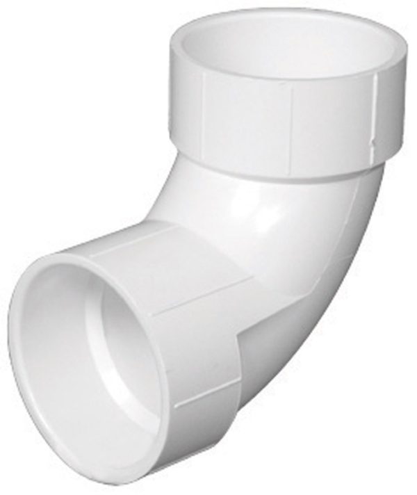 Charlotte Pipe Schedule 40 2 in. Hub X 2 in. D Hub PVC Elbow