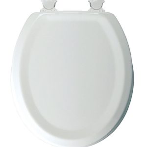 Bemis Round White Molded Wood Toilet Seat