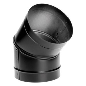 DuraVent DuraBlack 6 in. D X 6 in. D 45 deg Galvanized Steel Stove Pipe Elbow