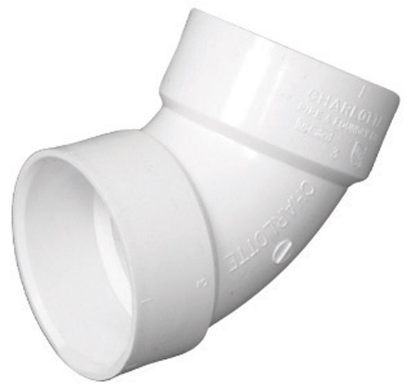 Charlotte Pipe Schedule 40 2 in. Hub X 2 in. D Hub PVC Elbow