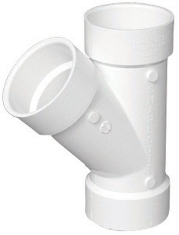 Charlotte Pipe Schedule 40 1-1/2 in. Hub X 1-1/2 in. D Hub PVC Wye