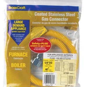 Eastman Safety+Plus 3/4 in. MIP X 3/4 in. D FIP 48 in. Stainless Steel Gas Connector