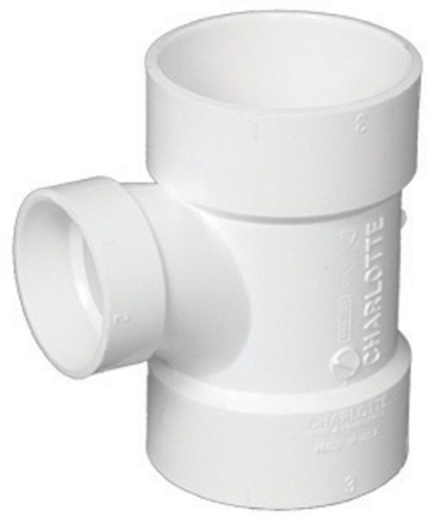Charlotte Pipe Schedule 40 2 in. Hub X 2 in. D Hub PVC Sanitary Tee