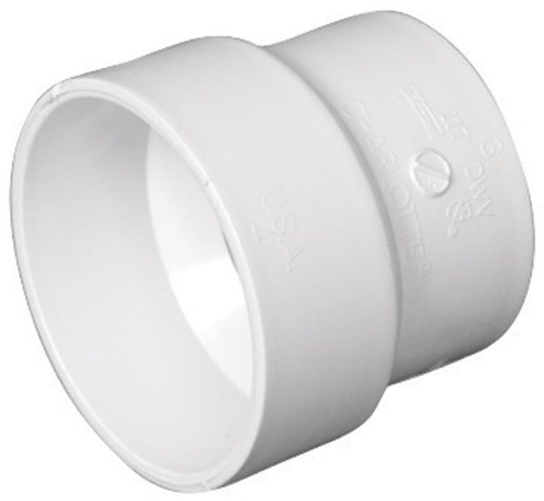Charlotte Pipe 4 in. Hub X 3 in. D Hub PVC Coupling