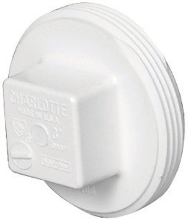 Charlotte Pipe Schedule 40 3 in. MPT PVC Clean-Out Plug