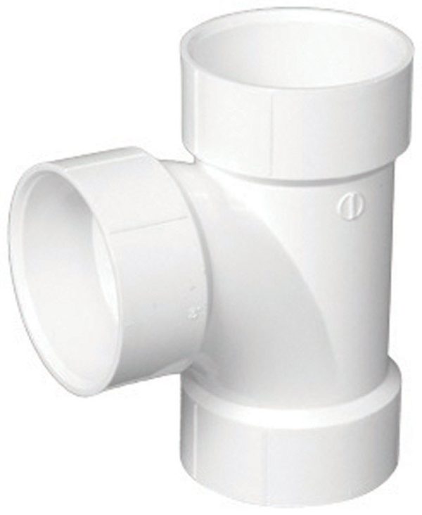 Charlotte Pipe Schedule 40 6 in. Hub X 6 in. D Hub PVC Sanitary Tee