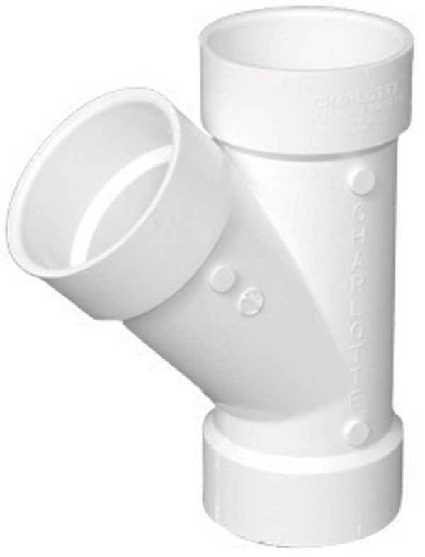 Charlotte Pipe Schedule 40 6 in. Hub X 6 in. D Hub PVC Wye