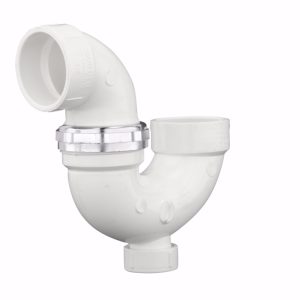 Charlotte Pipe 1-1/2 in. Hub X 1-1/2 in. D Hub PVC P-Trap with Clean Out