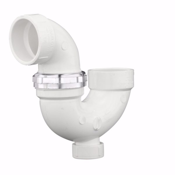 Charlotte Pipe 1-1/2 in. Hub X 1-1/2 in. D Hub PVC P-Trap with Clean Out