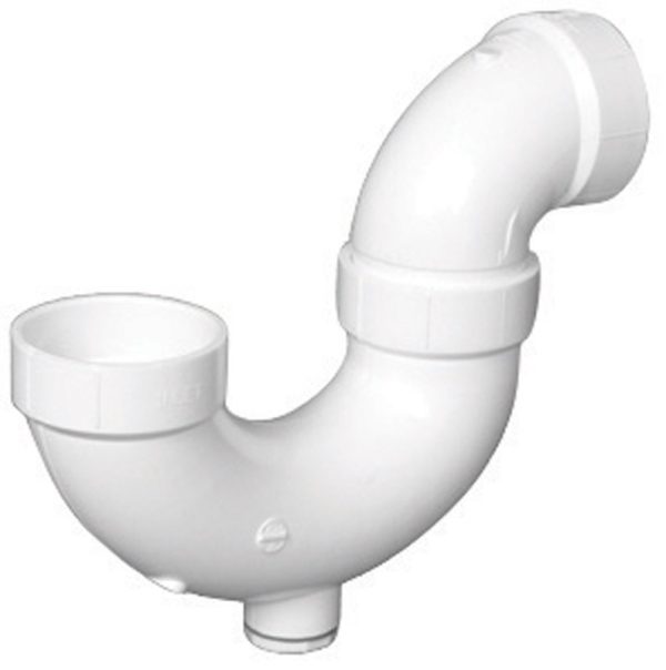 Charlotte Pipe Schedule 40 2 in. Hub X 2 in. D Hub PVC P-Trap with Clean Out