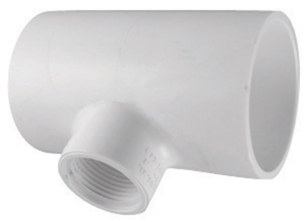 Charlotte Pipe Schedule 40 1 in. Slip X 1 in. D Slip PVC Reducing Tee