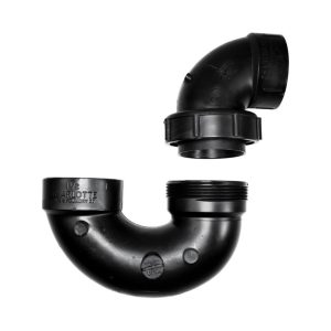 Charlotte Pipe 1-1/2 in. Hub X 1-1/2 in. D Hub ABS P-Trap with Union