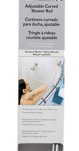 Moen Adjustable Curved Shower Rod 72 in. L Brushed Nickel