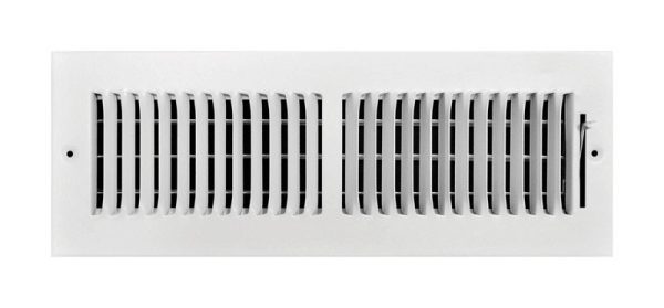 Tru Aire 4 in. H X 14 in. W 2-Way Powder Coat White Steel Wall/Ceiling Register