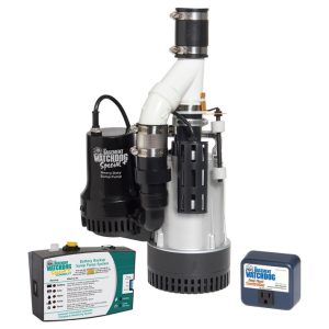 The Basement Watchdog Big Combo 1/2 HP 4,400 gph Cast Iron Dual Reed Switch AC Backup Sump Pump