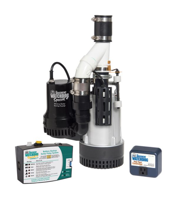 The Basement Watchdog Big Combo 1/2 HP 4,400 gph Cast Iron Dual Reed Switch AC Backup Sump Pump