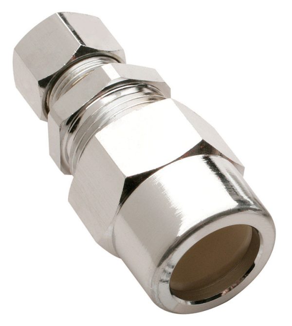 Plumb Pak 1/2 in. Compression in. X 3/8 in. D CPVC Brass Straight Adapter