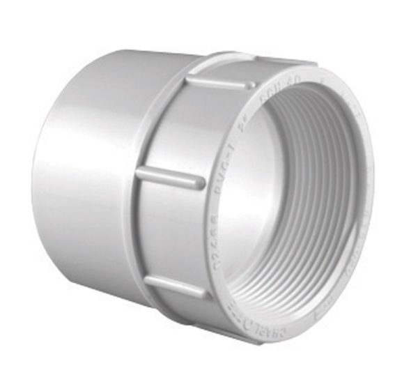 Charlotte Pipe Schedule 40 1-1/4 in. Slip X 1-1/4 in. D FPT PVC Pipe Adapter