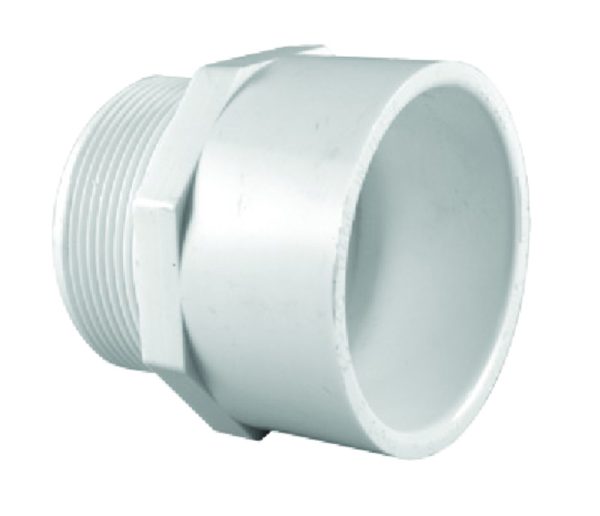 Charlotte Pipe Schedule 40 1/2 in. Slip X 1/2 in. D MPT PVC Pipe Adapter