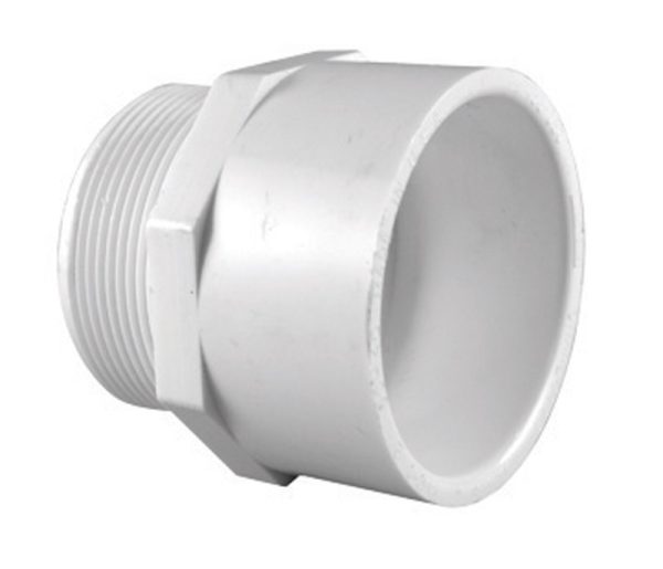 Charlotte Pipe Schedule 40 1-1/2 in. Slip X 1-1/2 in. D MPT PVC Pipe Adapter