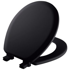 Bemis Round Black Molded Wood Toilet Seat