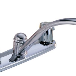 Delta Classic Two Handle Chrome Pull-Down Kitchen Faucet